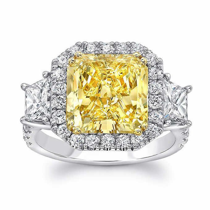 Cubic Zirconia Gold Engagement Ring-CZjewelry12