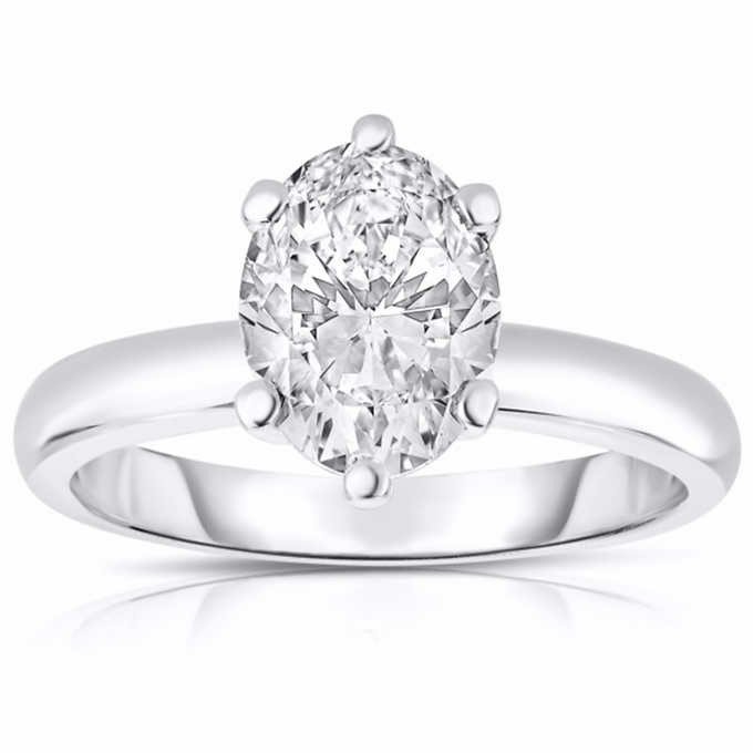 Cubic Zirconia Gold Engagement Ring-CZjewelry13